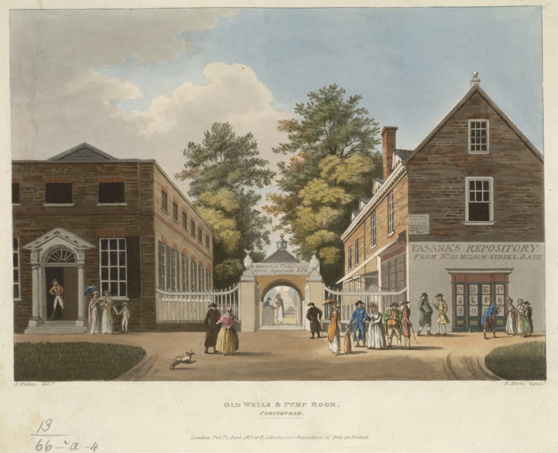 Old Wells and Pump Room, Cheltenham, 1813 (British Library).