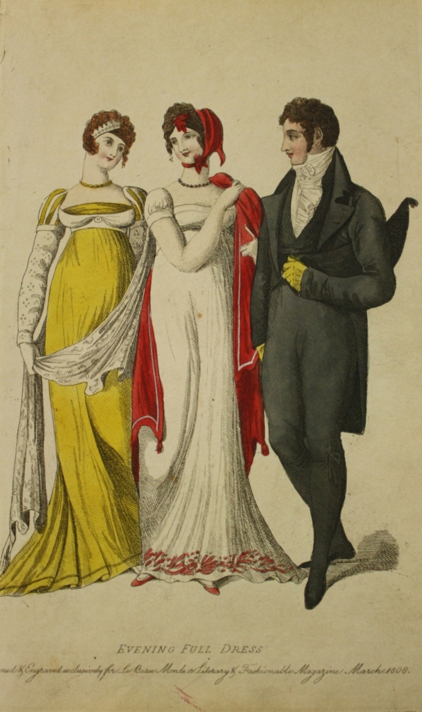 Fashion plate for March 1808 from Le Beau Monde (via theclothingproject on tumblr)