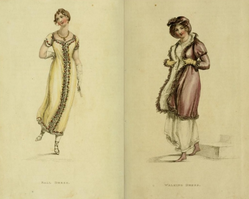 Fashion plate for April 1811 from Ackermann’s Repository of arts, literature, commerce, manufactures, fashions, and politics
